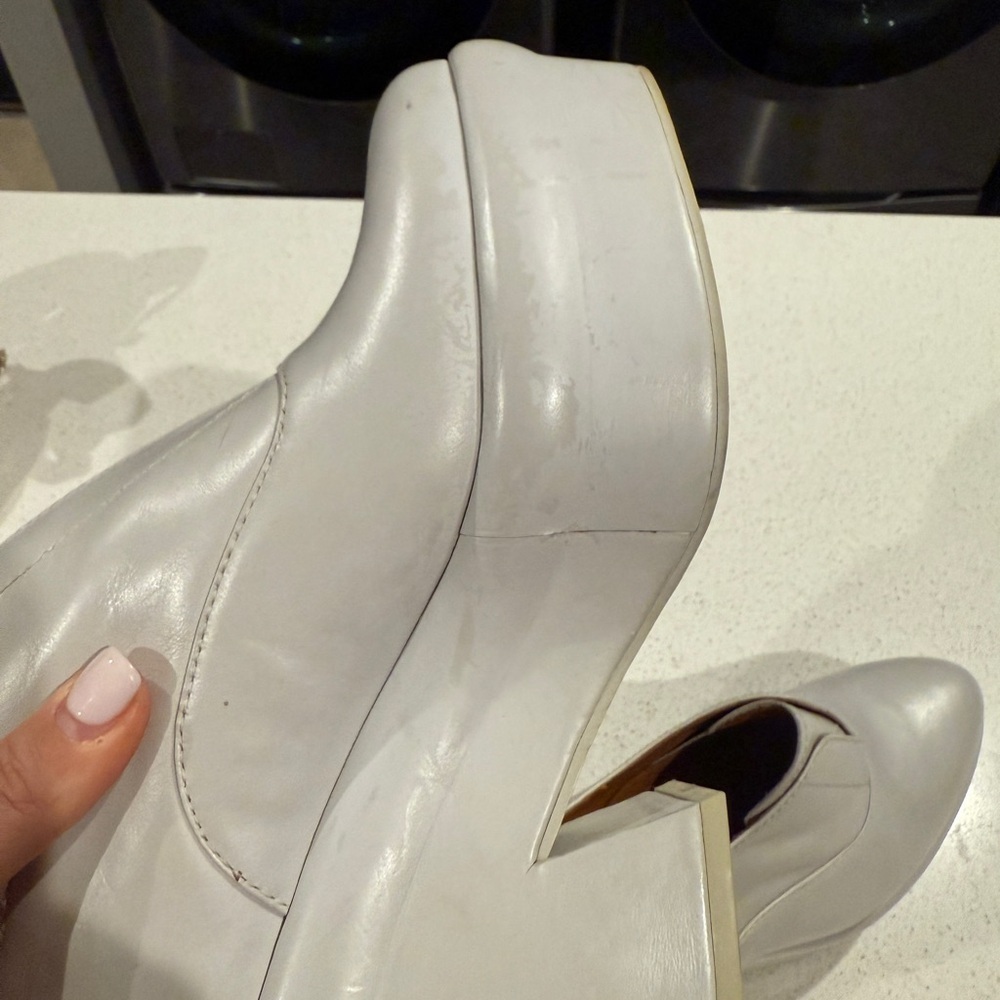 & Other Stories Cream Leather Shoes - Picture 6 of 10